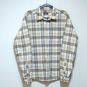 Patagonia Fezzman Organic Cotton Men's Plaid Button Down Long Sleeve Shi…